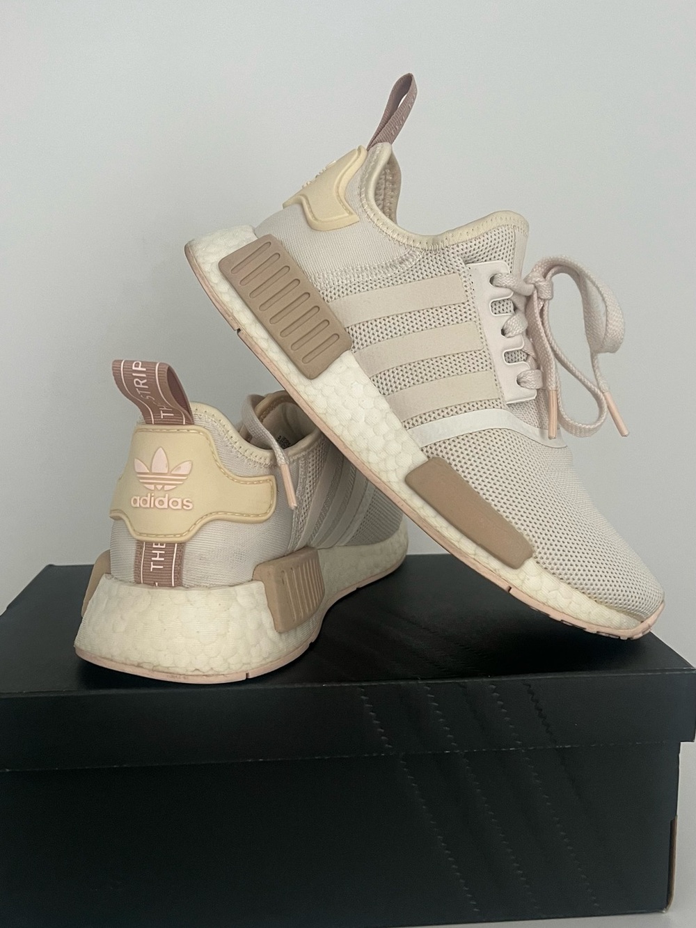 adidas NMD_R1 Sneakers in Cream and Blush